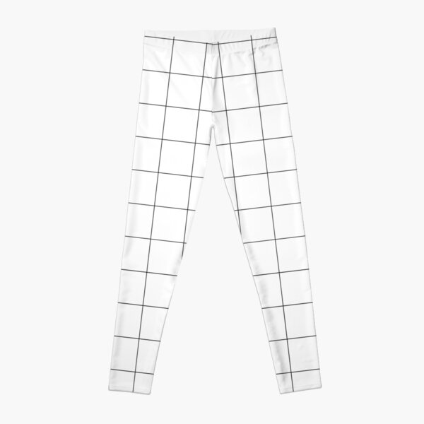 black and white grid leggings