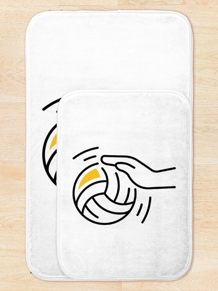 Thumbnail 5 of 6, Bath Mat, Volleyball designed and sold by RbSymbol.