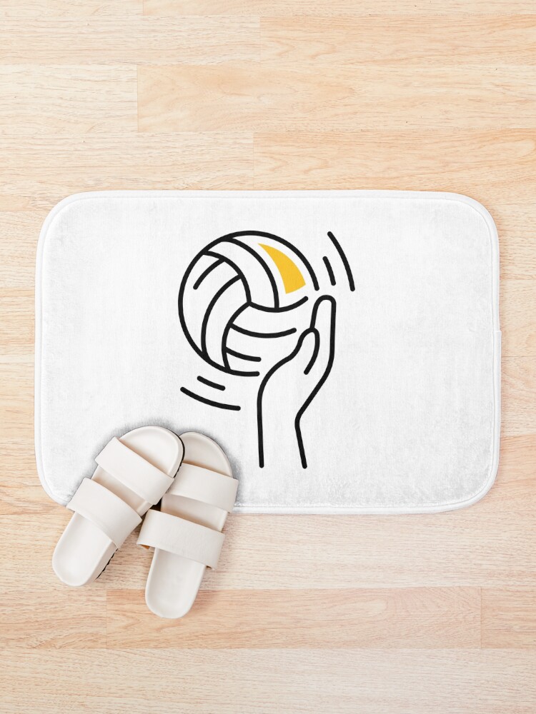 Thumbnail 1 of 6, Bath Mat, Volleyball designed and sold by RbSymbol.