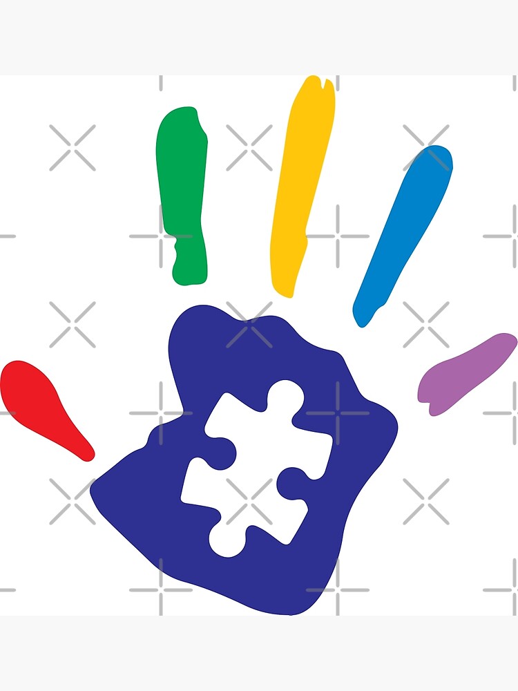 "Colorful Autism Hand" Art Print for Sale by lolotees Redbubble