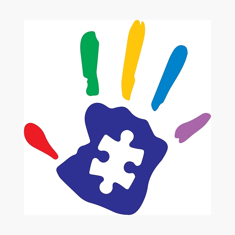 Colorful Autism Hand Poster for Sale by lolotees
