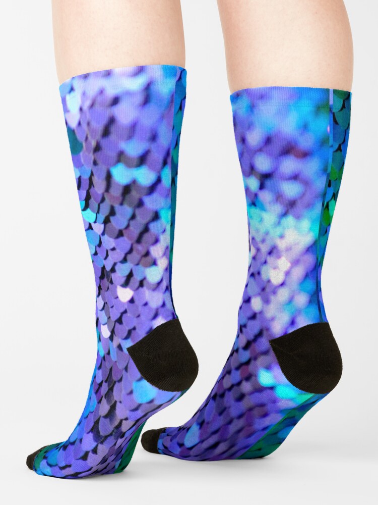Alternate view of Memaid scales in sequin Socks