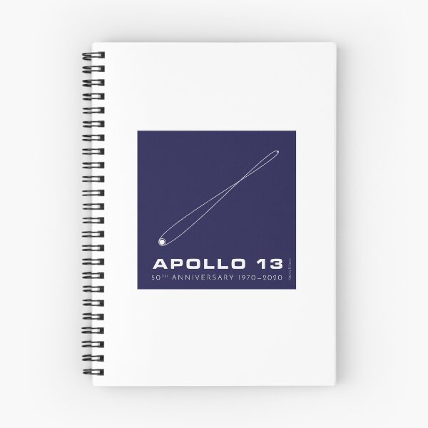 Aperçu de l'œuvre Apollo 13 50th Anniversary, trajectory, bleu créée et vendue par Markadesign.