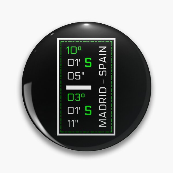 Item preview, Madrid Spain, Coordinates designed and sold by CDSDesign.