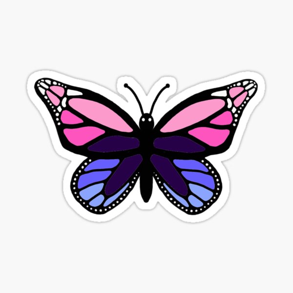 omnisexual pride butterfly Sticker