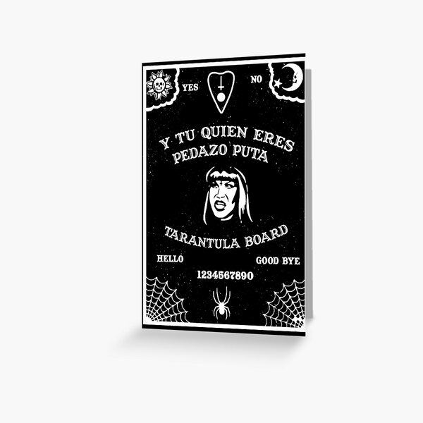 Tarantula Ouija Board Tarjetas de felicitación