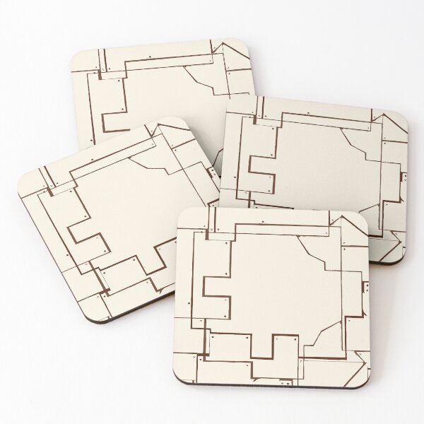 Item preview, Graphisme lignes croisees sur fond beige designed and sold by Carré Comme Orange.