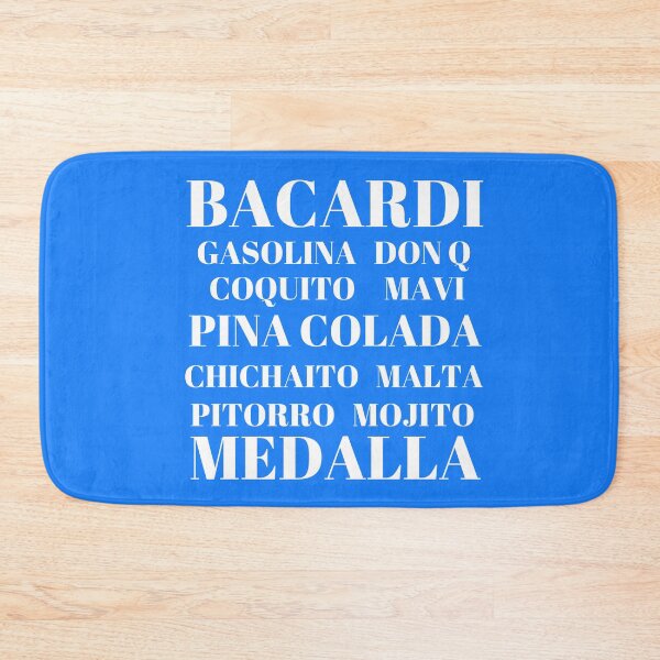 Item preview, Popular Drinks in Puerto Rico White on Blue designed and sold by Cynt Kelly-West.