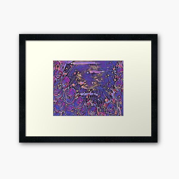 Poppy Garden 16 designed & created by (c) Janet Watson Art Framed Art Print