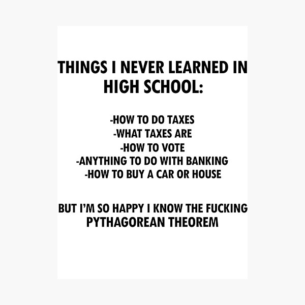 Item preview, Things I never learned in High School designed and sold by poppyflower.