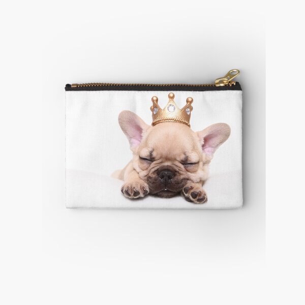 Item preview, French bulldog sleeping puppy with crown designed and sold by JeanettesPets.