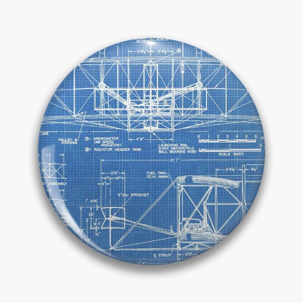 Item preview, 1903 Wright Flyer Airplane Invention Patent Art, Blueprint designed and sold by Stephen Chambers / The Pop Art Factory.