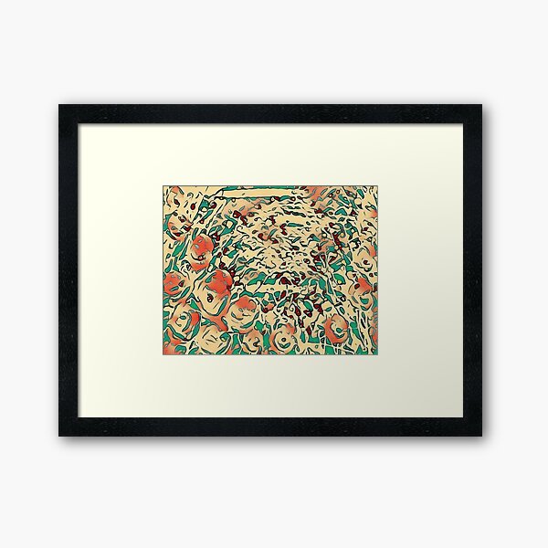 Poppy Garden 17 designed & created by (c) Janet Watson Art Framed Art Print