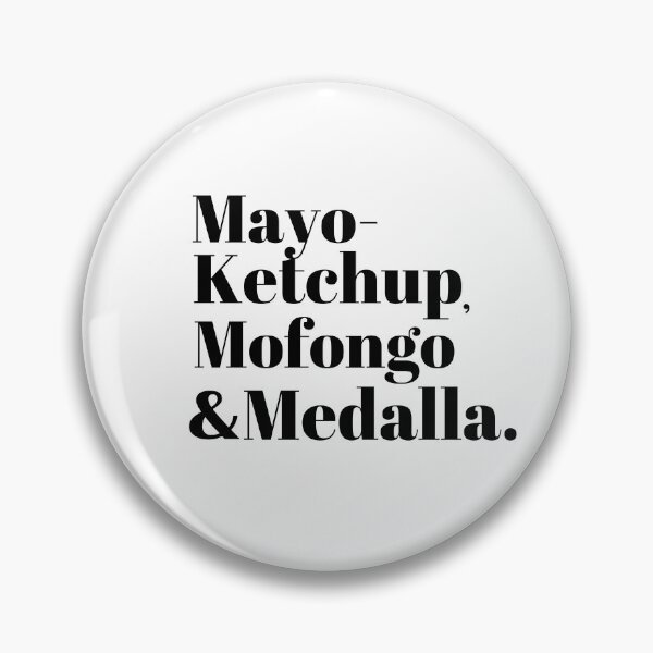 Item preview, Mayo-KetchupMofongoMedalla  - Black on White designed and sold by Cynt Kelly-West.
