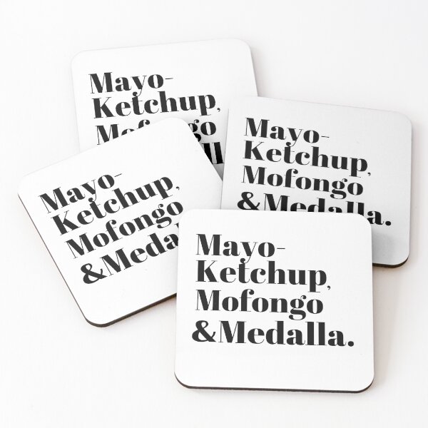 Item preview, Mayo-KetchupMofongoMedalla  - Black on White designed and sold by Cynt Kelly-West.