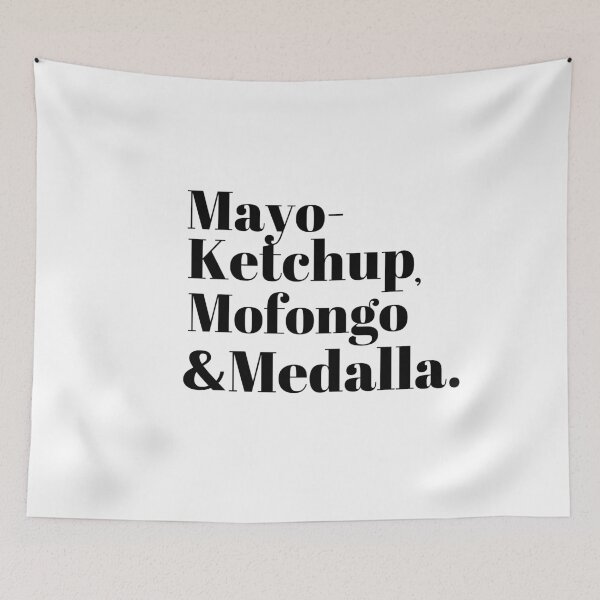 Item preview, Mayo-KetchupMofongoMedalla  - Black on White designed and sold by Cynt Kelly-West.