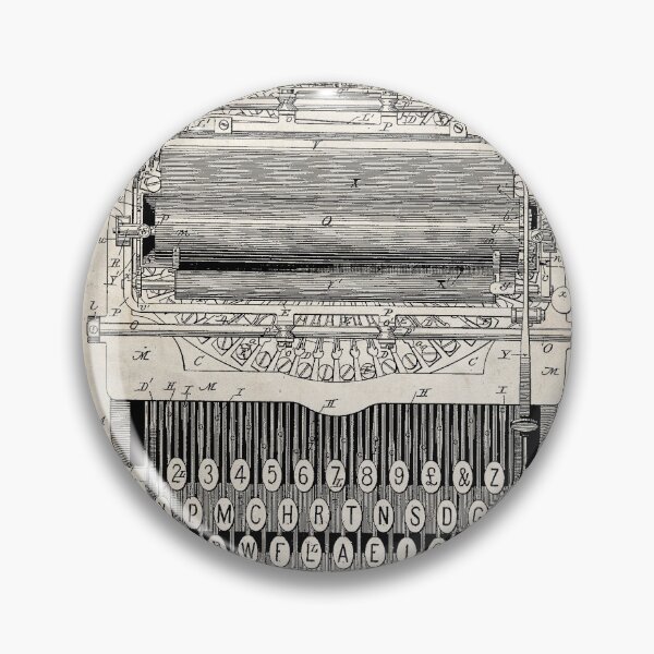 Item preview, 1896 Typewriter Invention Patent Art designed and sold by Stephen Chambers / The Pop Art Factory.