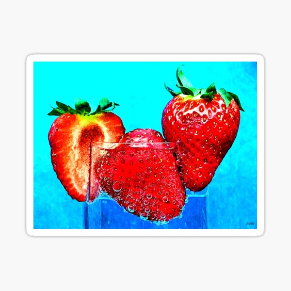 Strawberries Sticker For Sale By Danieljanda Redbubble 9253