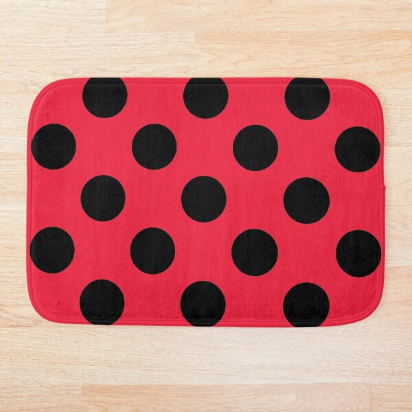 Aperçu de l'œuvre Polka Dots Large Pattern Noir et Rouge créée et vendue par redjaygraphics.
