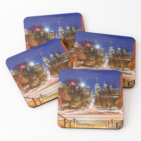 Item preview, Light trails downtown Montreal designed and sold by RezieMart.