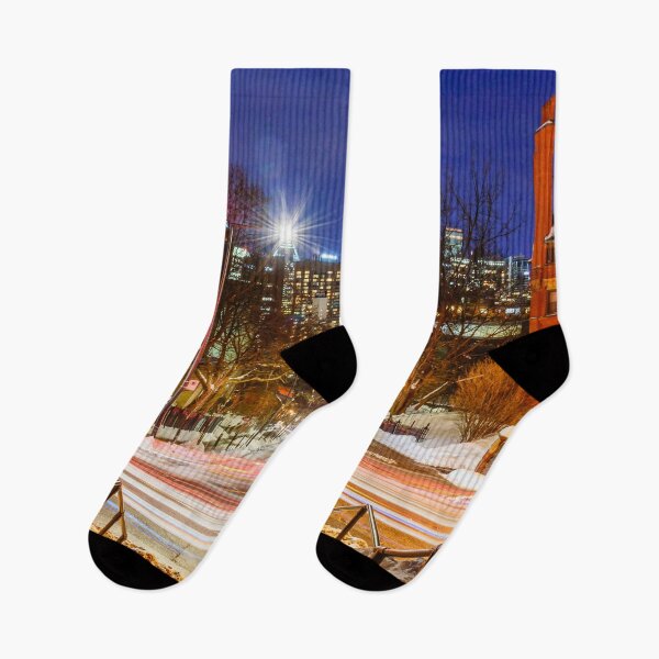 Item preview, Light trails downtown Montreal designed and sold by RezieMart.