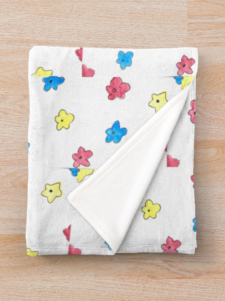 "Primary Color Flowers" Throw Blanket for Sale by Mnp21232 Redbubble