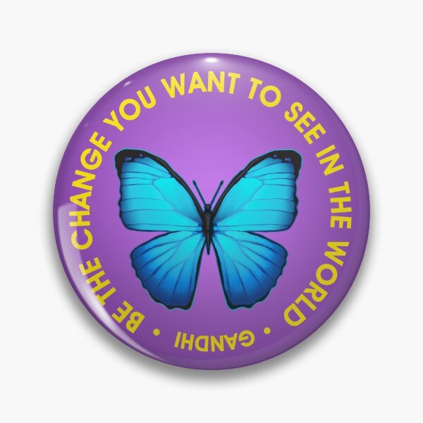 Item preview, Be the Change Gandhi Quote designed and sold by Ginny Gaura.