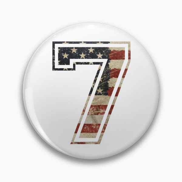 Item preview, Team Sports Uniform Number #7 - Rustic American Flag designed and sold by RiplMedia.
