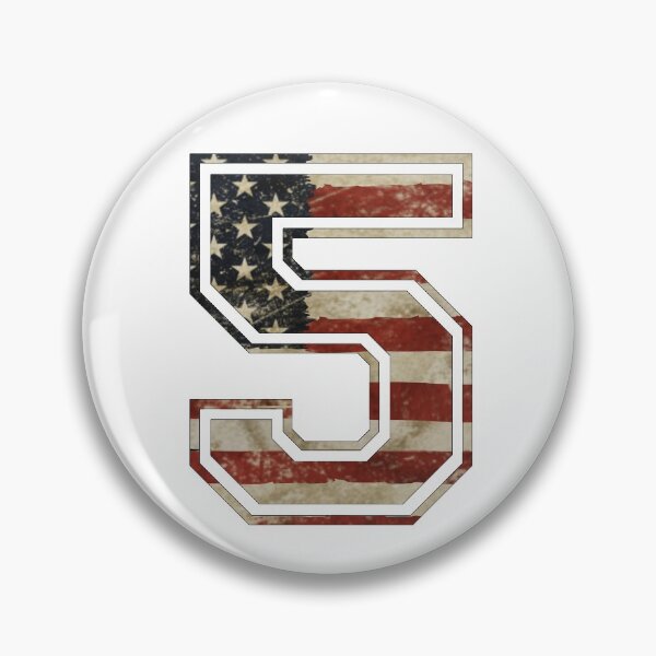 Item preview, Team Sports Uniform Number #5 - Rustic American Flag designed and sold by RiplMedia.