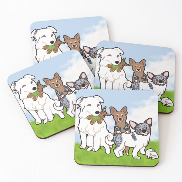 Item preview, Dog family portrait  designed and sold by Ivy Fox Illustration.
