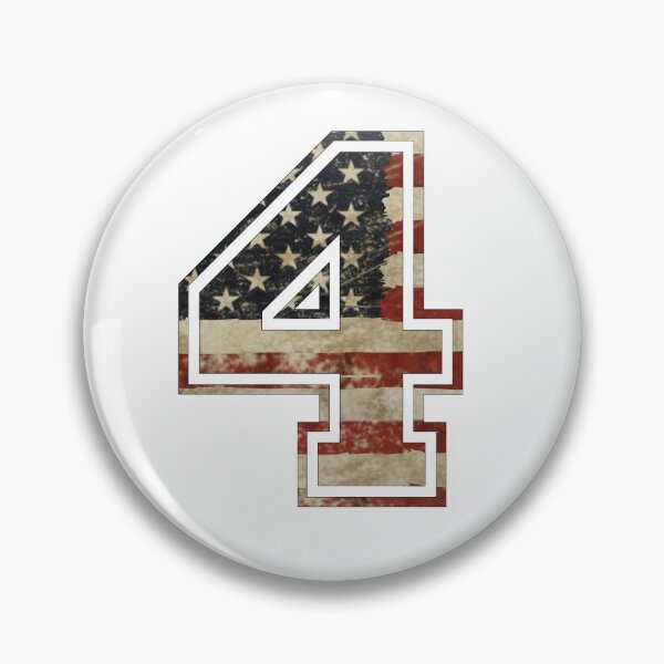 Item preview, Team Sports Uniform Number #4 - Rustic American Flag designed and sold by RiplMedia.