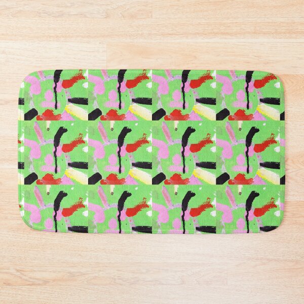 Item preview, Peinture enfant multicolore sur fond vert fluo   designed and sold by Carré Comme Orange.