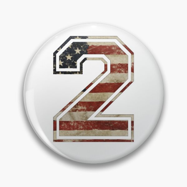 Item preview, Team Sports Uniform Number #2 - Rustic American Flag designed and sold by RiplMedia.