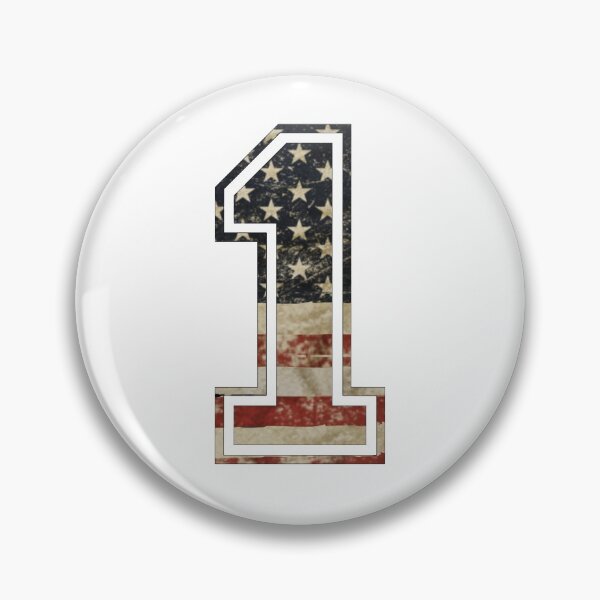 Item preview, Team Sports Uniform Number #1 - Rustic American Flag designed and sold by RiplMedia.
