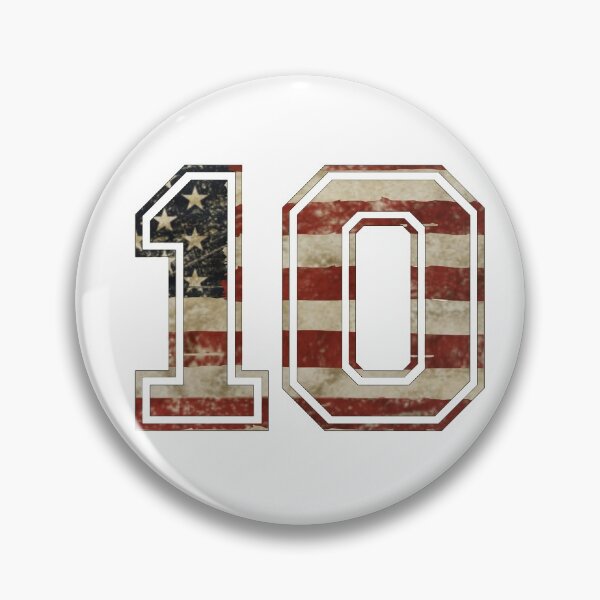 Item preview, Team Sports Uniform Number #10 - Rustic American Flag designed and sold by RiplMedia.