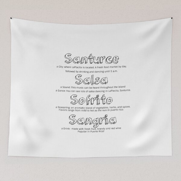 Item preview, SanturceSalsa  - Black on White designed and sold by Cynt Kelly-West.