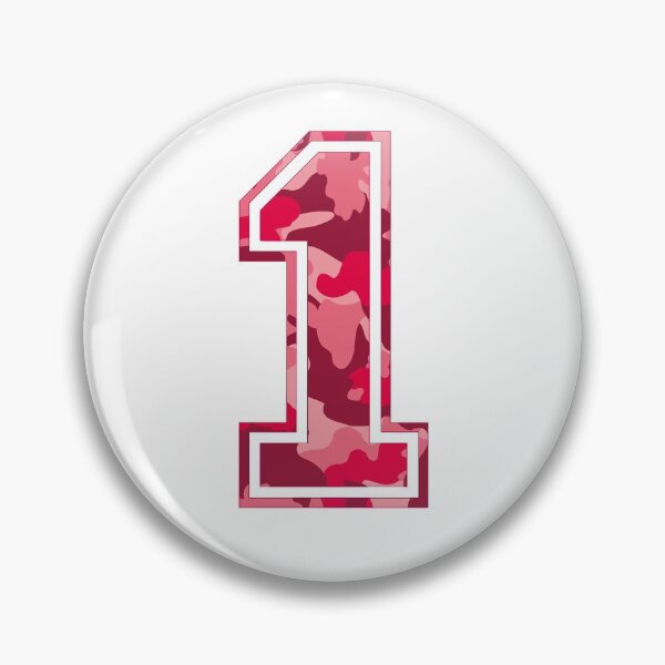 Item preview, Team Sports Uniform Number #1 - Pink Camouflage designed and sold by RiplMedia.