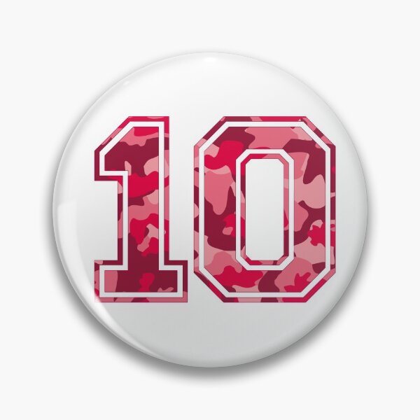 Item preview, Team Sports Uniform Number #10 - Pink Camouflage designed and sold by RiplMedia.