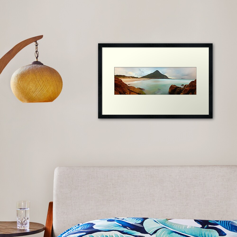 Zenith Beach, Shoal Bay, New South Wales, Australia Framed Art Print