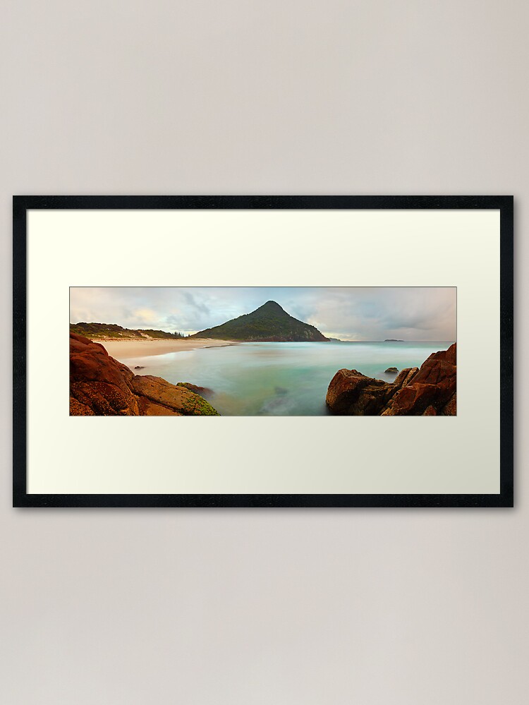 Alternate view of Zenith Beach, Shoal Bay, New South Wales, Australia Framed Art Print
