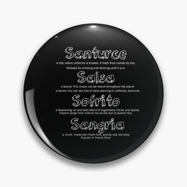 Item preview, SanturceSalsa  - White on Black designed and sold by Cynt Kelly-West.