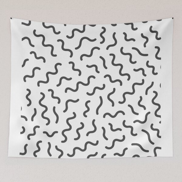 Item preview, Squiggle Squiggle Squiggle | Black and White Abstract Art designed and sold by DesignsbyZazz.