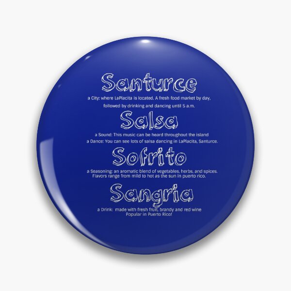 Item preview, SanturceSalsa  - White on Dark Blue designed and sold by Cynt Kelly-West.