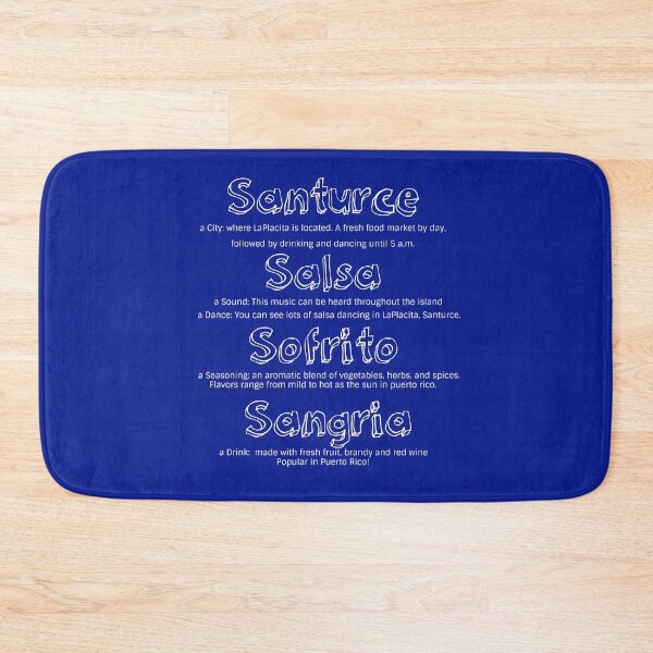 Item preview, SanturceSalsa  - White on Dark Blue designed and sold by Cynt Kelly-West.