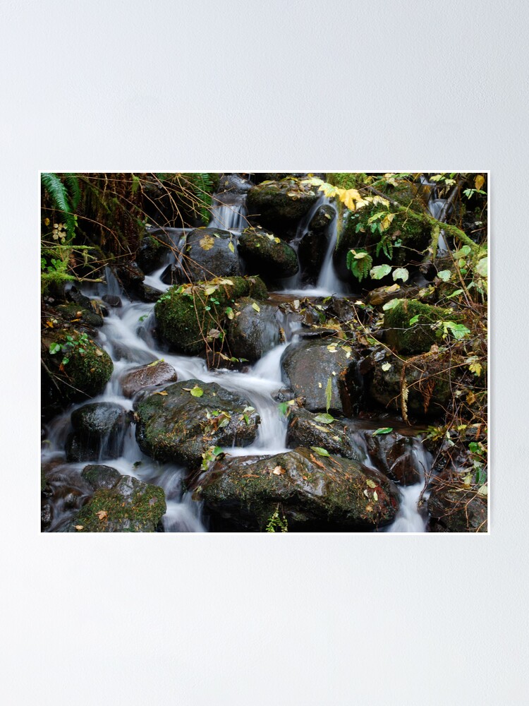 Thumbnail 1 of 3, Poster, Stream over Rocks designed and sold by North22Gallery.
