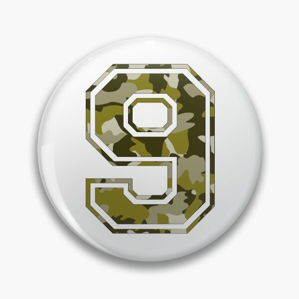 Item preview, Team Sports Uniform Number #9 - Camouflage designed and sold by RiplMedia.