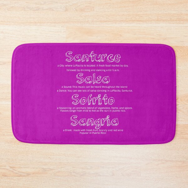 Item preview, SanturceSalsa  - White on Purple designed and sold by Cynt Kelly-West.