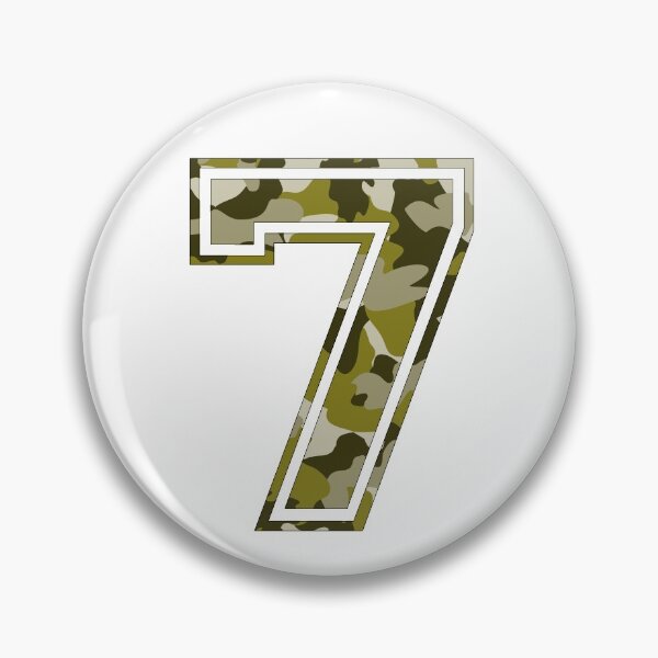 Item preview, Team Sports Uniform Number #7 - Camouflage designed and sold by RiplMedia.