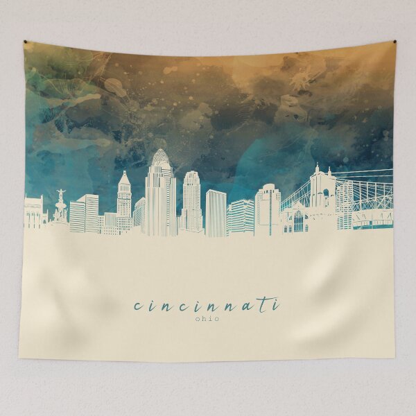 Item preview, cincinnati skyline designed and sold by BekimART2.
