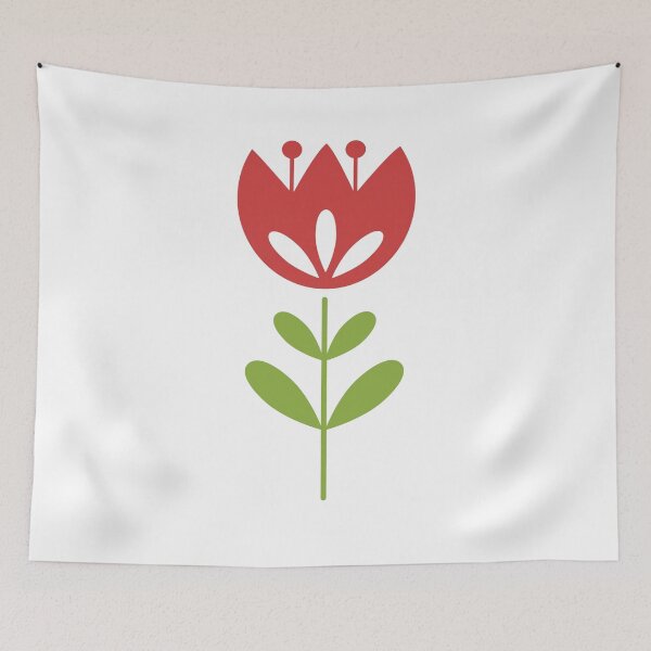 Aperçu de l'œuvre Tulipe rouge de Pâques | Pâques | Cadeaux de fête des mères Tulipe abstraite créée et vendue par DesignsbyZazz.